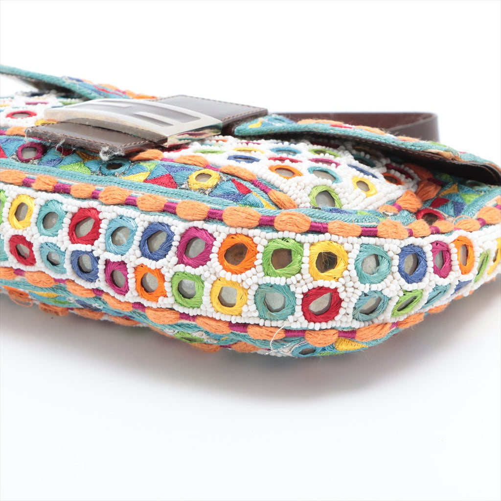 Beaded Mirror Baguette, Multicolour