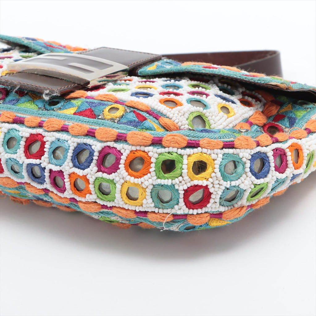 Beaded Mirror Baguette, Multicolour