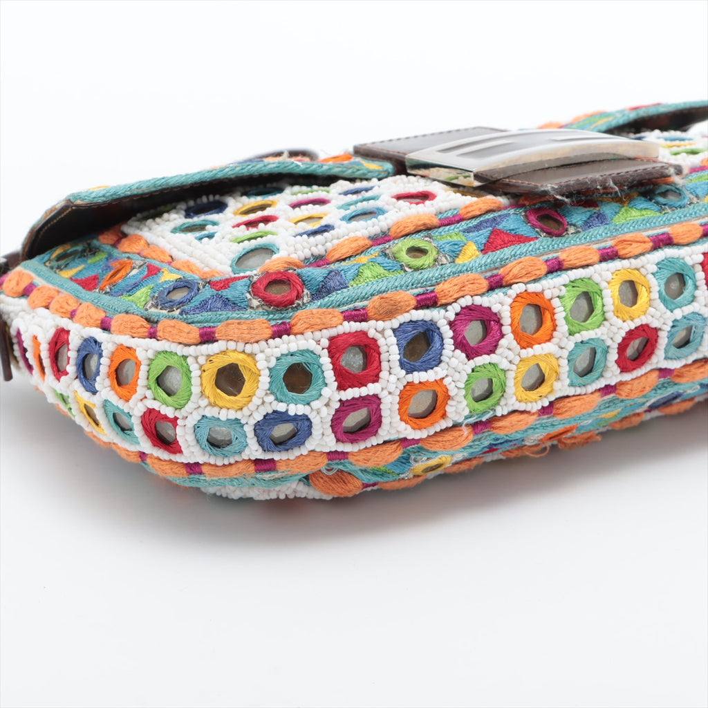 Beaded Mirror Baguette, Multicolour