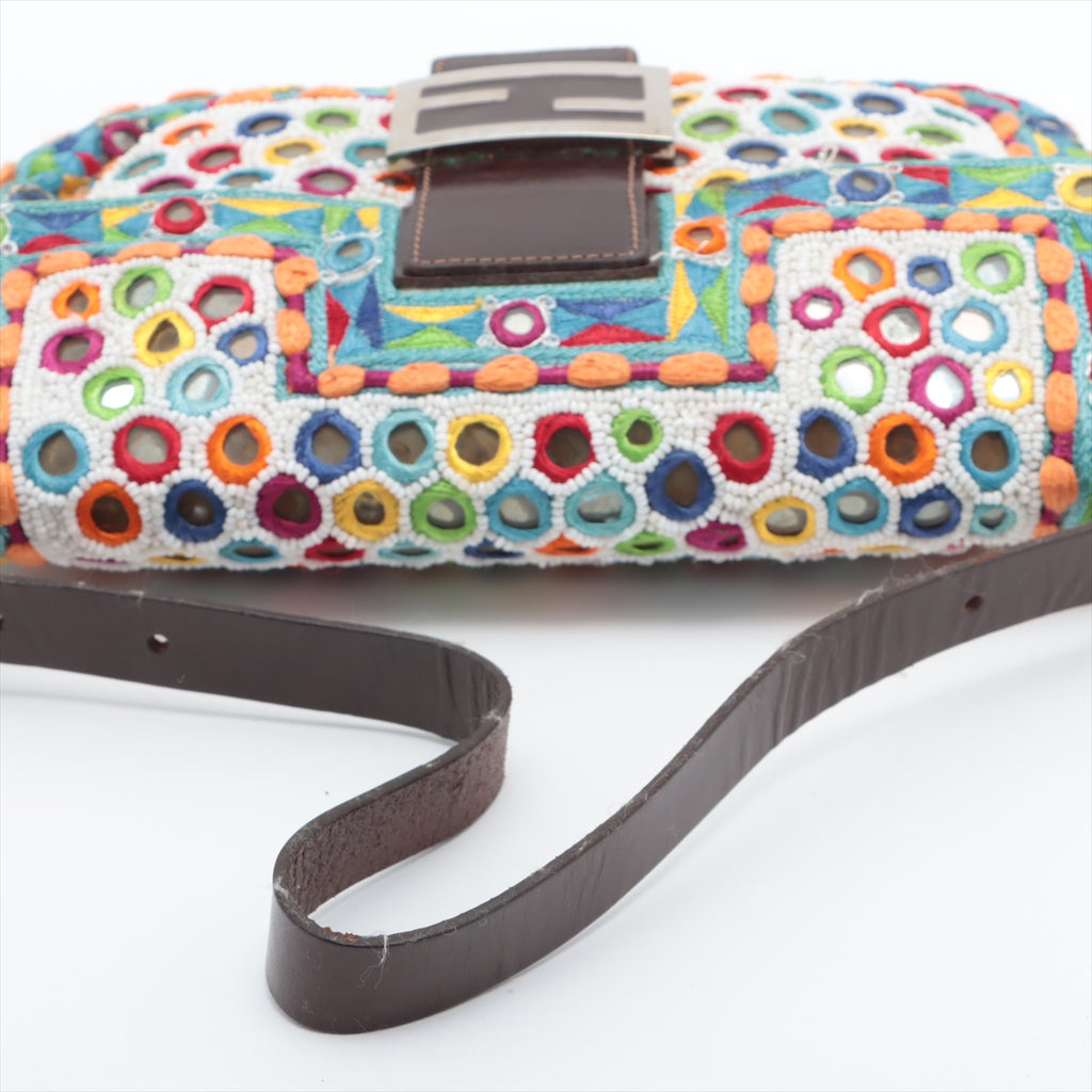 Beaded Mirror Baguette, Multicolour