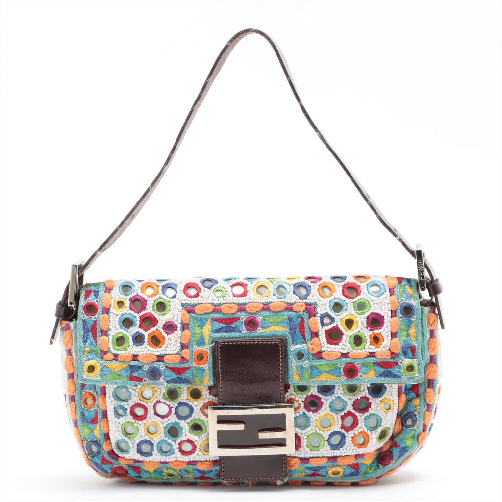 Beaded Mirror Baguette, Multicolour