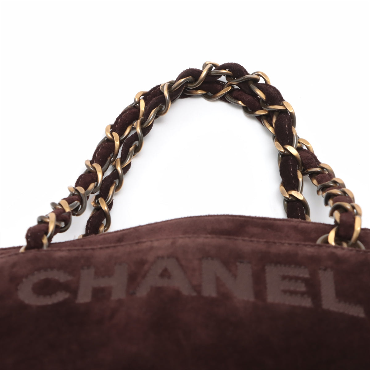 Chanel Suede Chain Tote