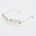 Rimless Sunglasses, Crystal CC