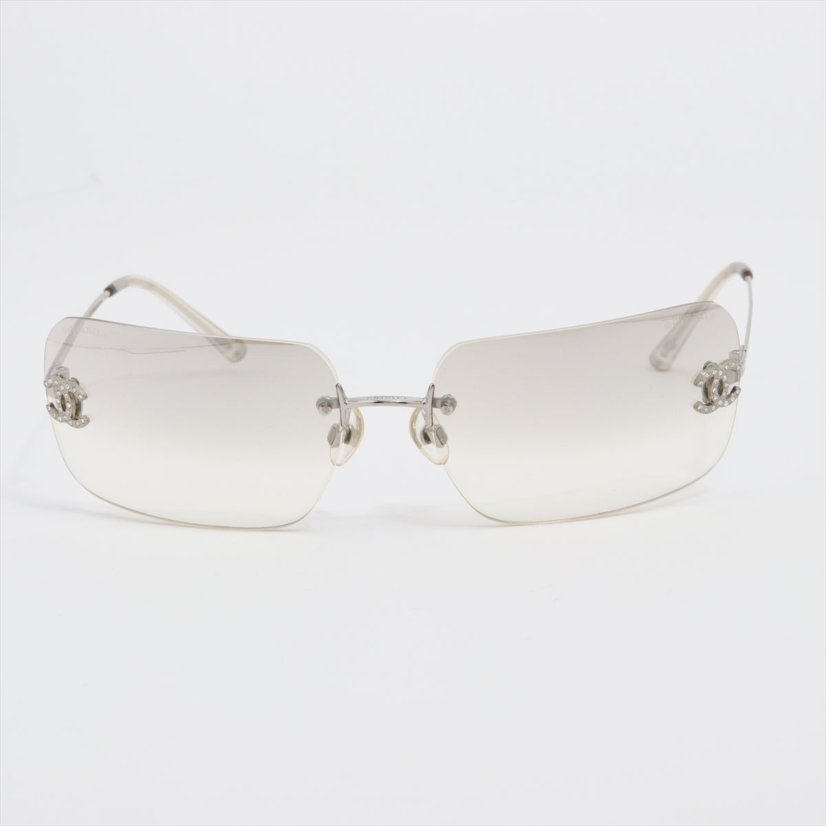 Rimless Sunglasses, Crystal CC