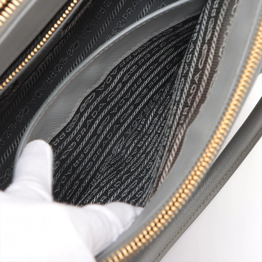 Galleria Double Zip Tote, Saffiano Leather