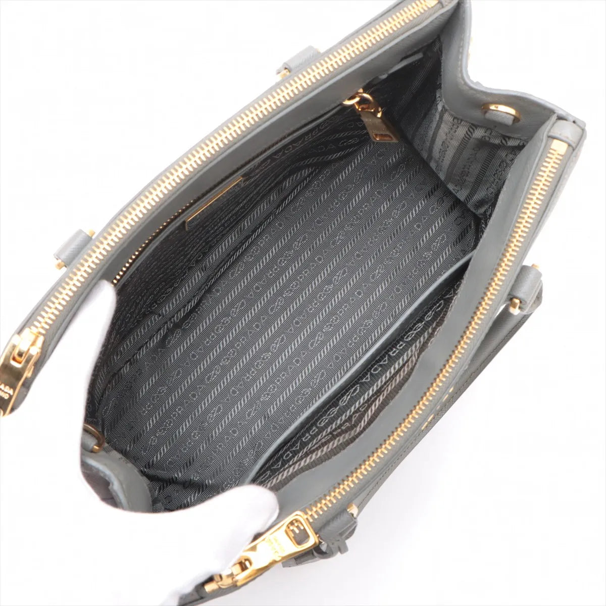 Galleria Double Zip Tote, Saffiano Leather