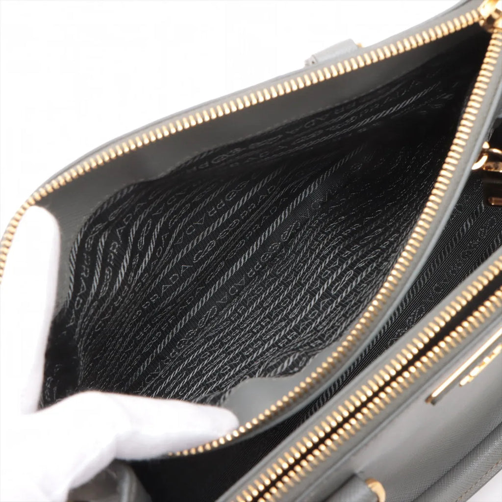 Galleria Double Zip Tote, Saffiano Leather
