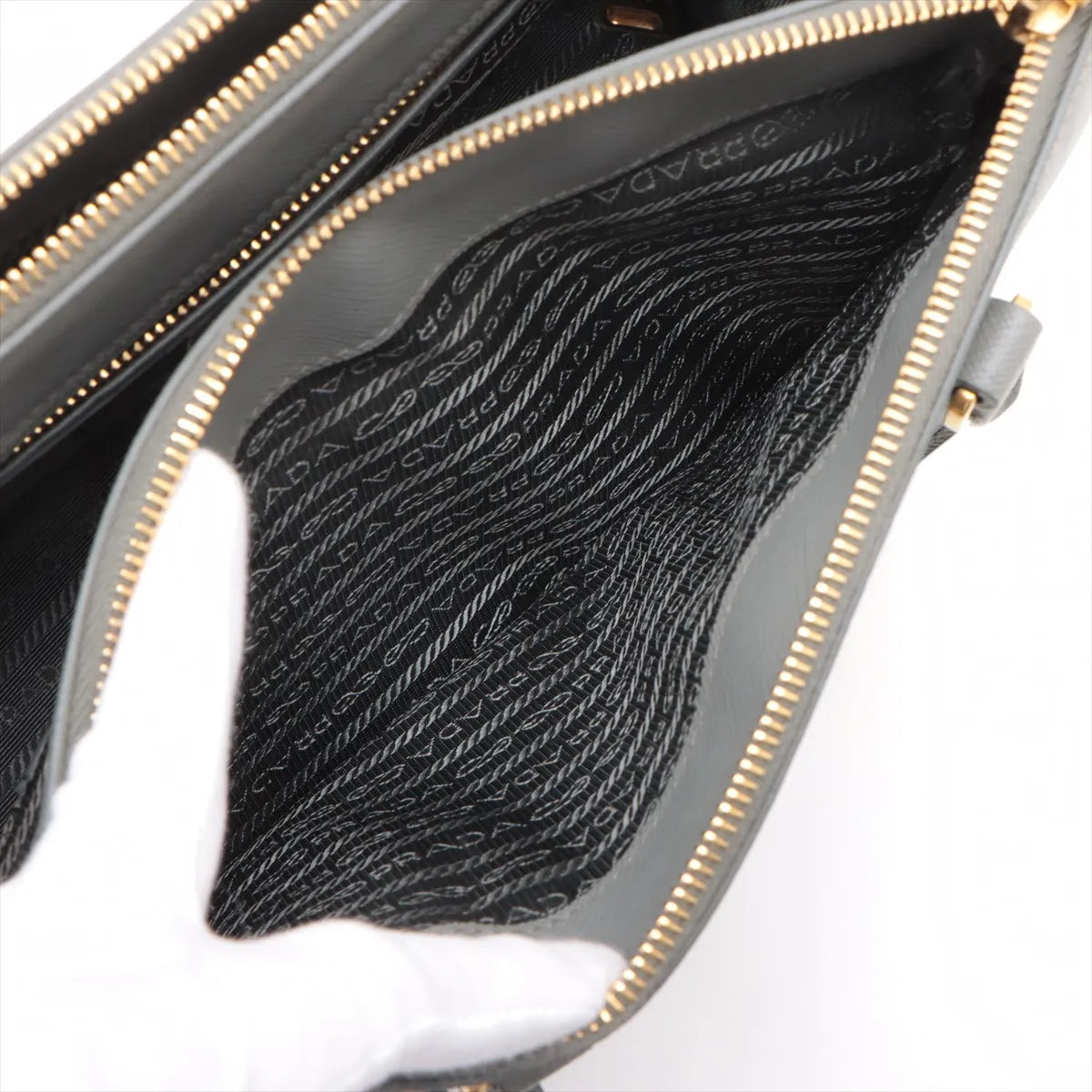 Galleria Double Zip Tote, Saffiano Leather