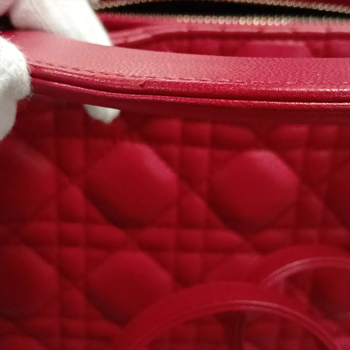 Lady Dior Large, Fuchsia Lambskin