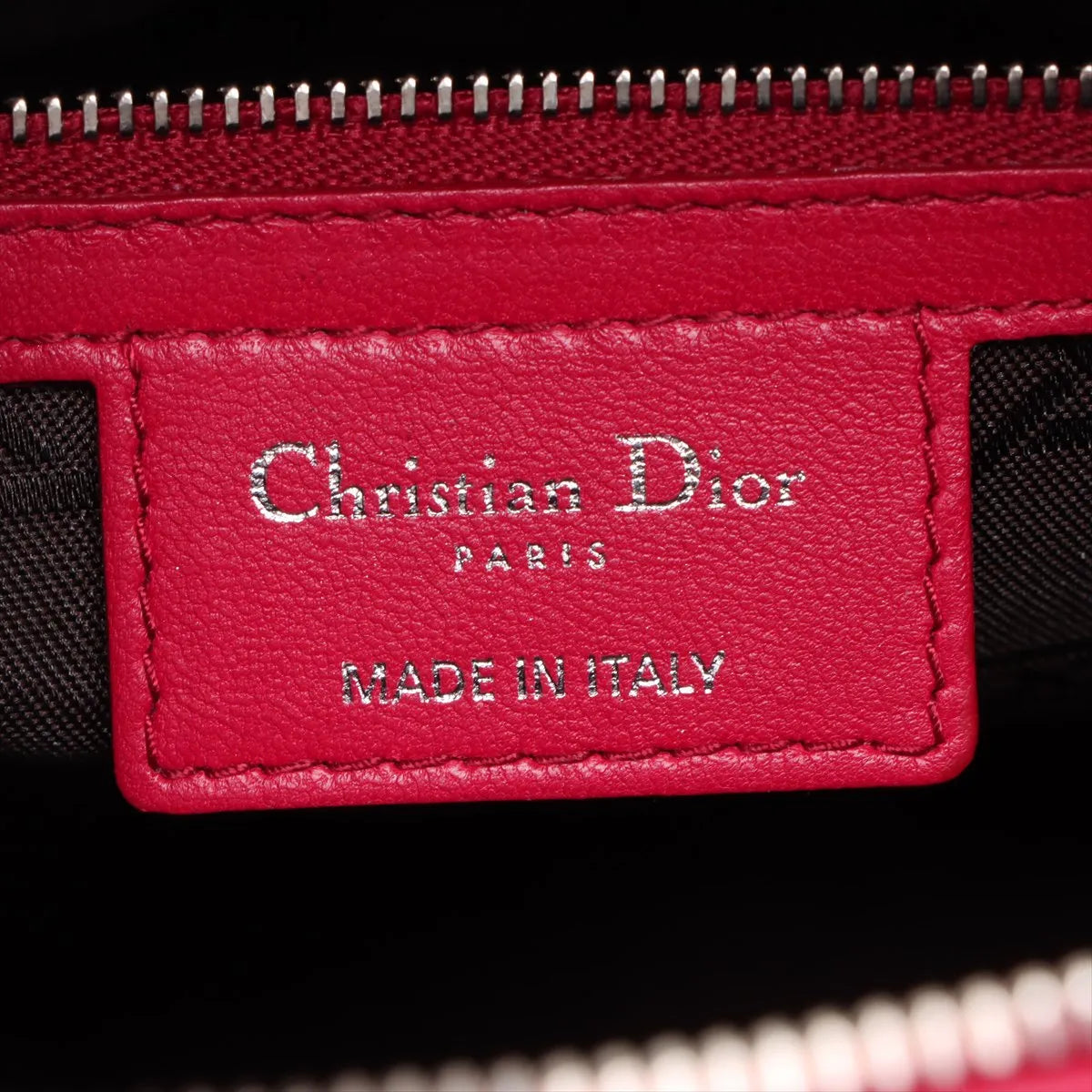 Lady Dior Large, Fuchsia Lambskin