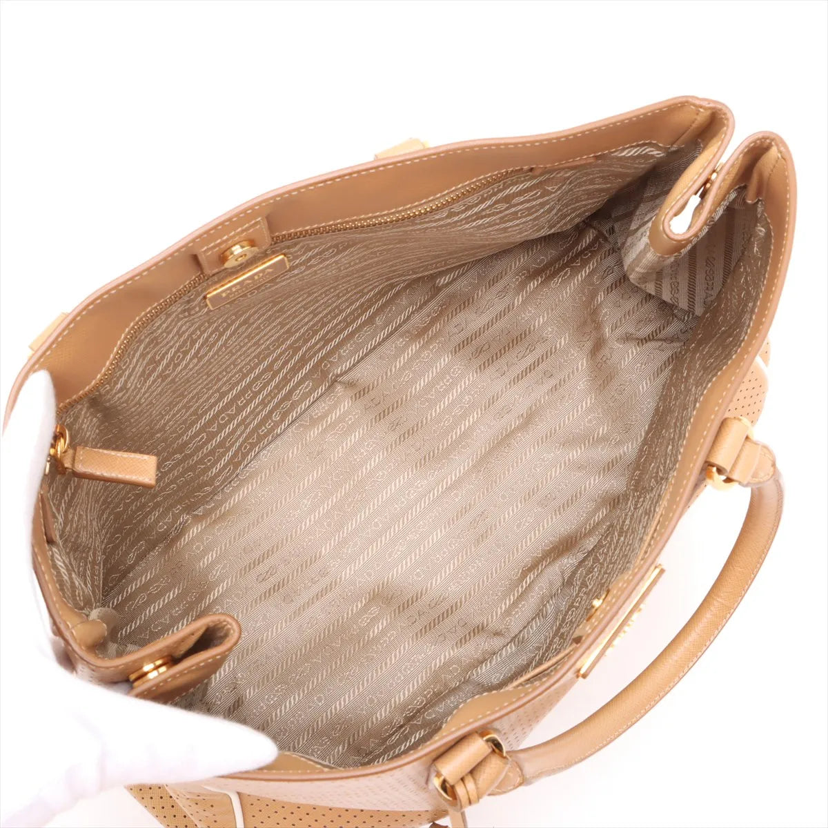 Tote, Perforated Saffiano