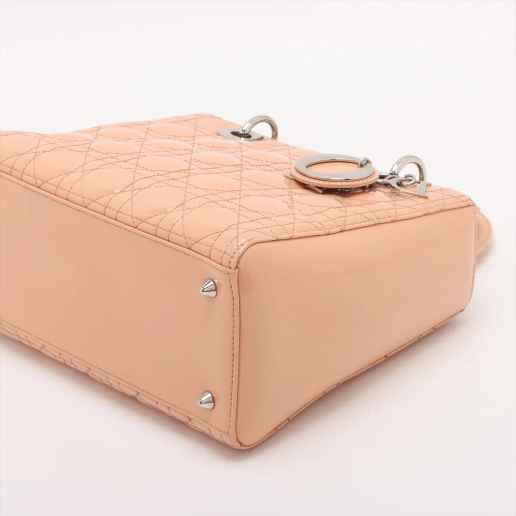 Lady Dior Medium, Salmon Patent