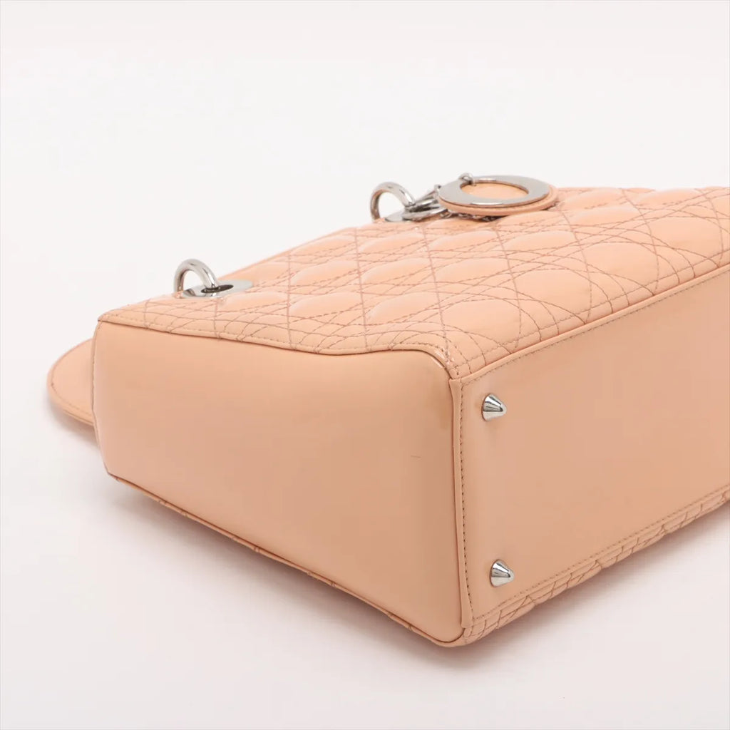 Lady Dior Medium, Salmon Patent