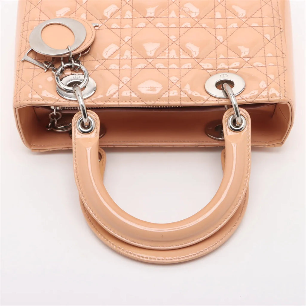 Lady Dior Medium, Salmon Patent