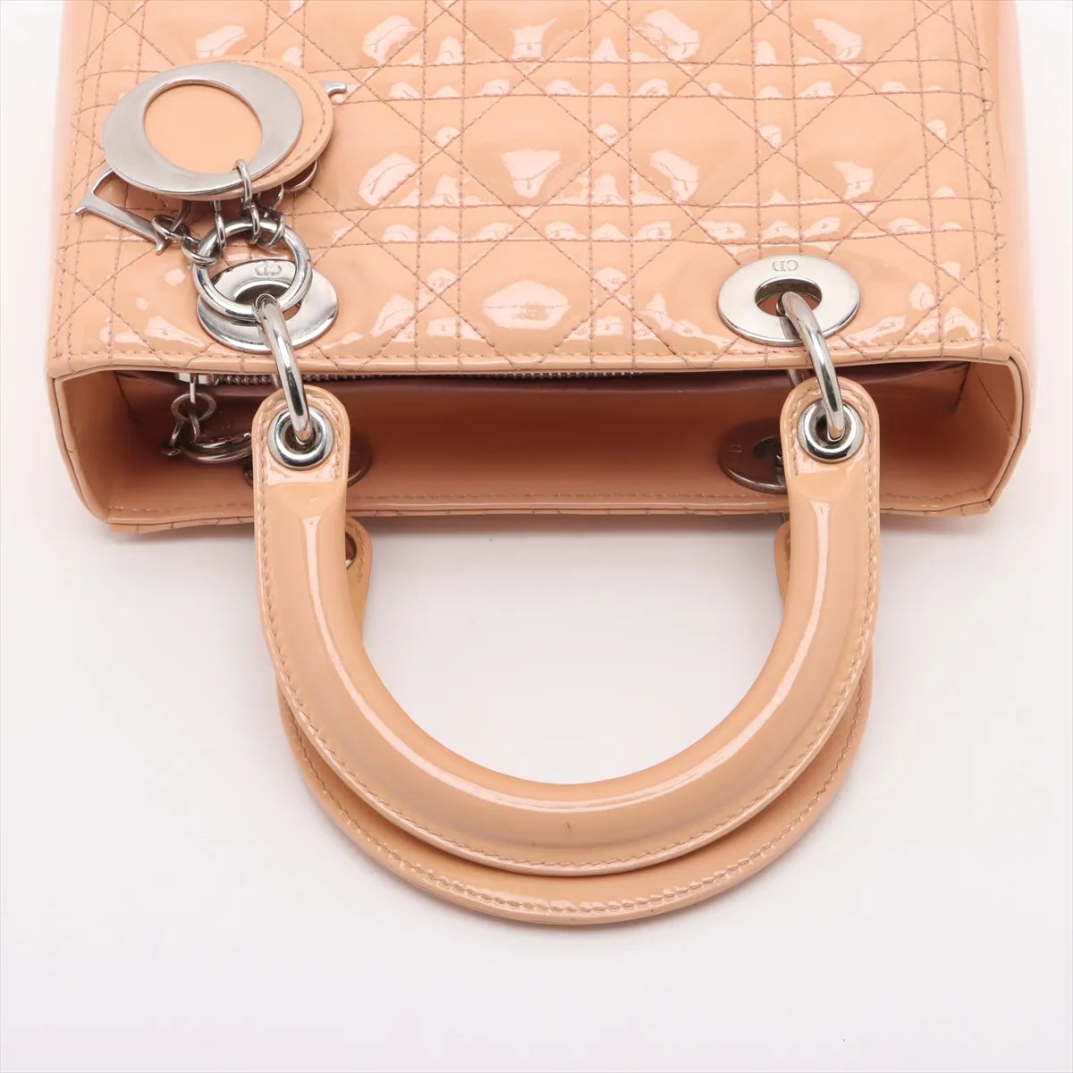 Lady Dior Medium, Salmon Patent