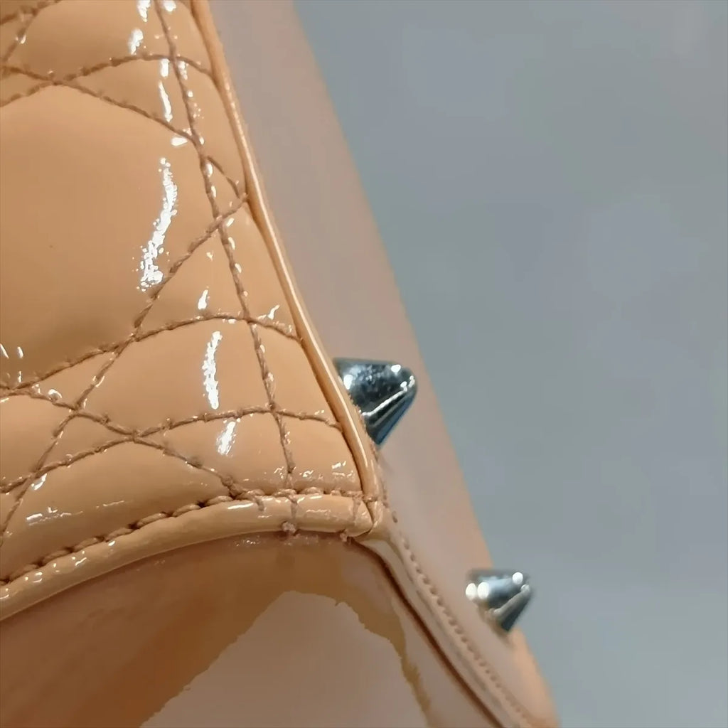 Lady Dior Medium, Salmon Patent