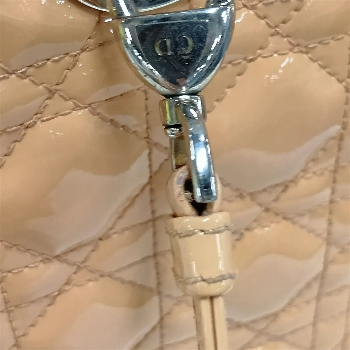 Lady Dior Medium, Salmon Patent