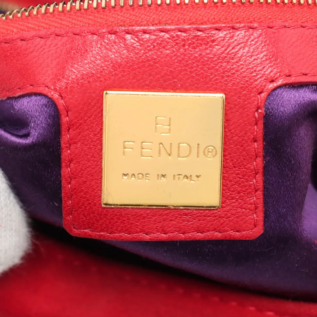 Fendi Mamma Baguette Red Suede